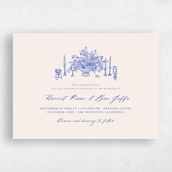 Josette Bloom | Cornflower Blue | Zola Wedding Invitations