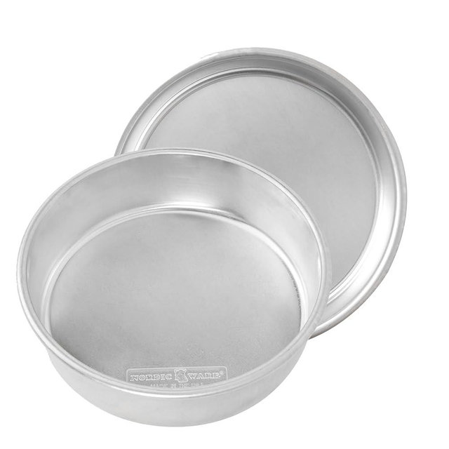 Nordic Ware Naturals 8 Inch Round Cake Pan, 2 Pack