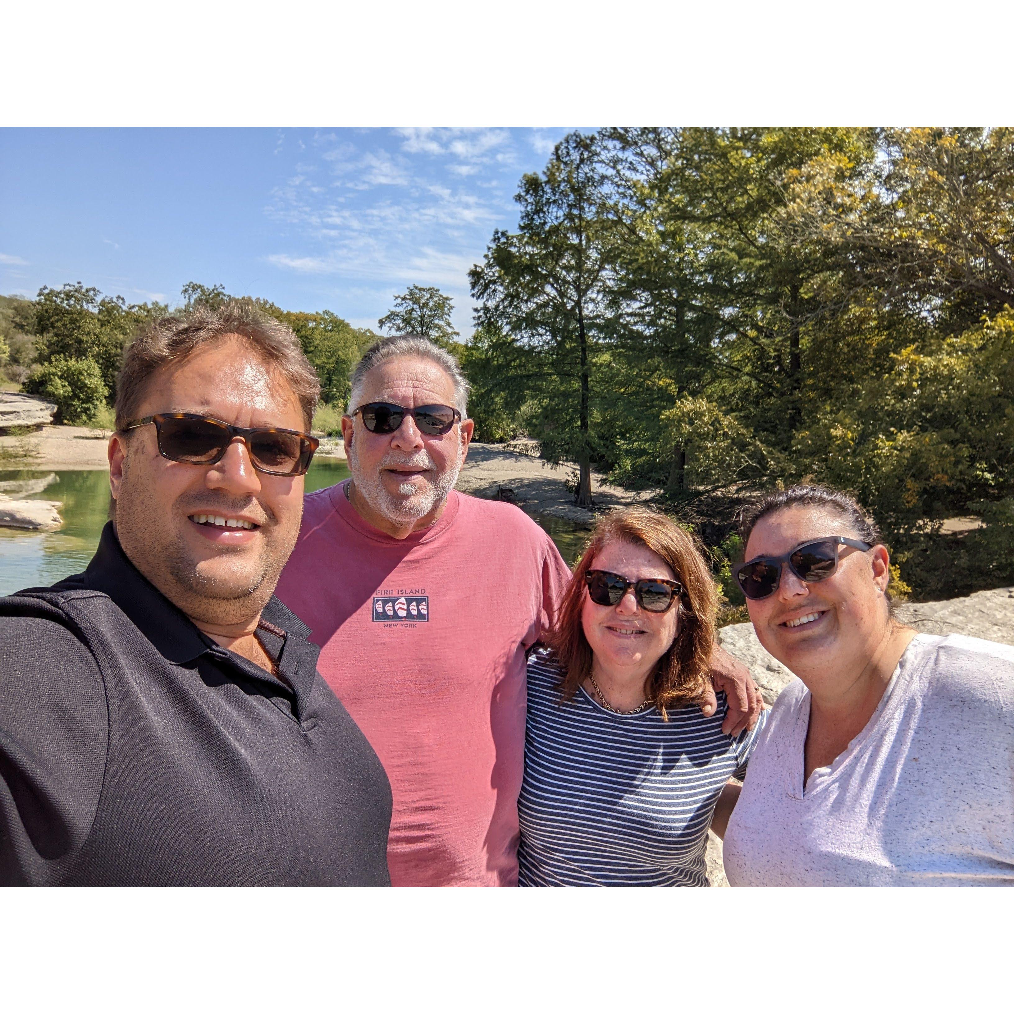 Some hiking in Austin, TX with Shawn's parents