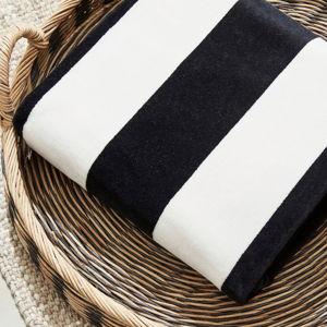 Classic Awning Striped Towel (Beach - Black/White)