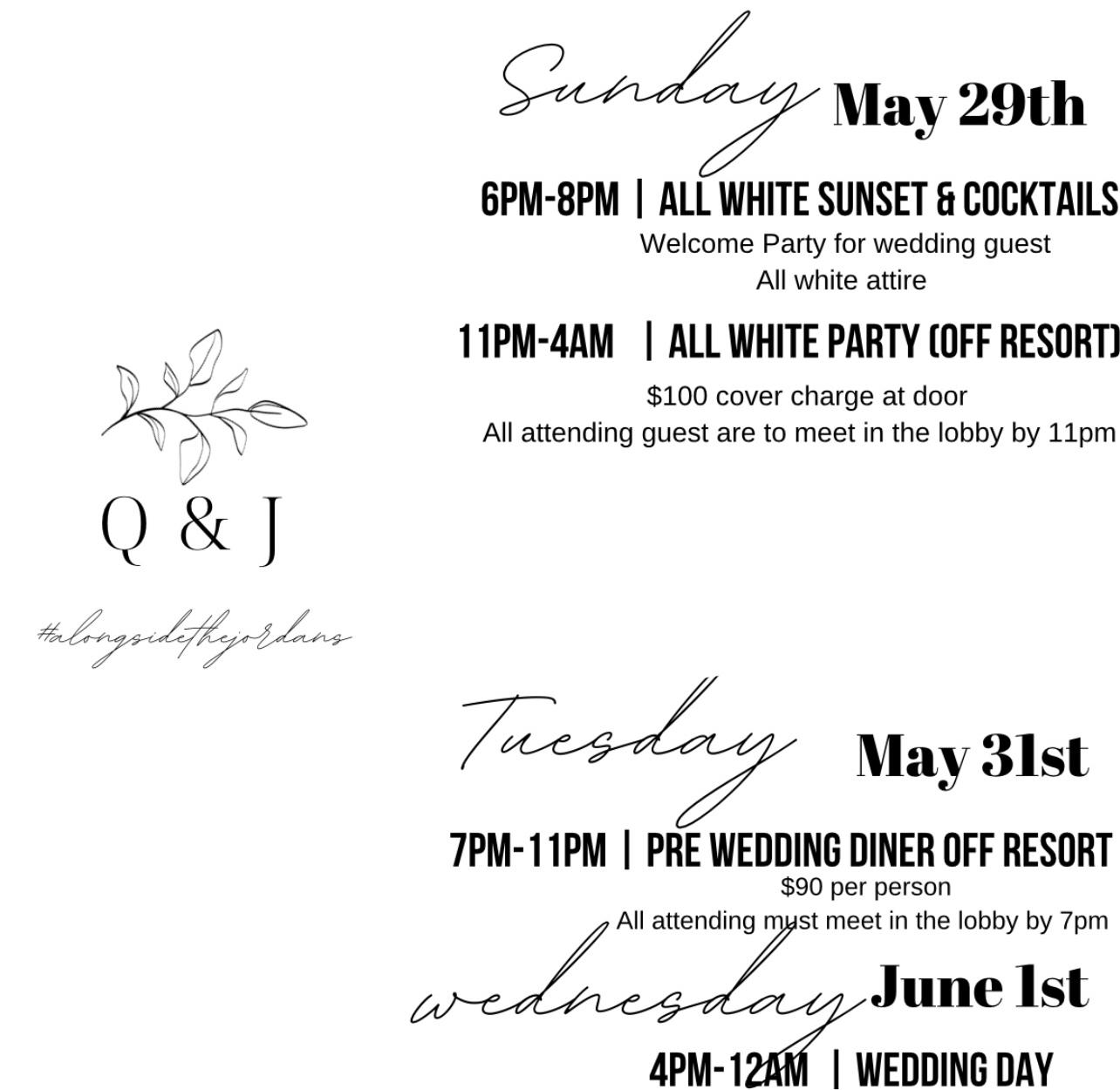 The Wedding Website of Qunasia Johnson and Camilo Jordan