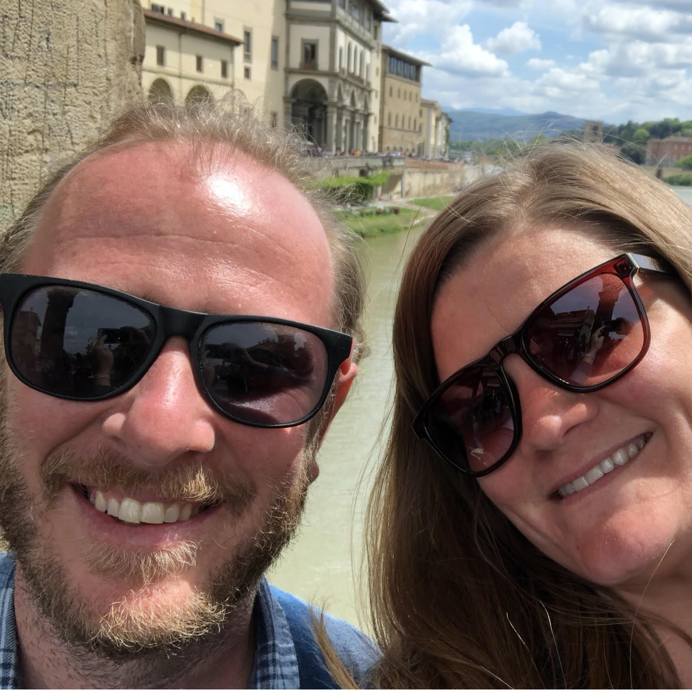 On the Ponte Vecchio Bridge in Florence, Italy