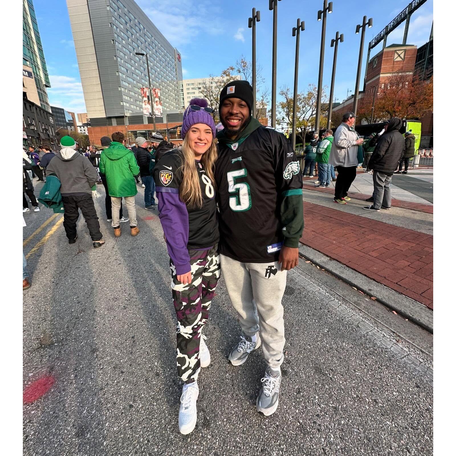 A house divided - we both love football!