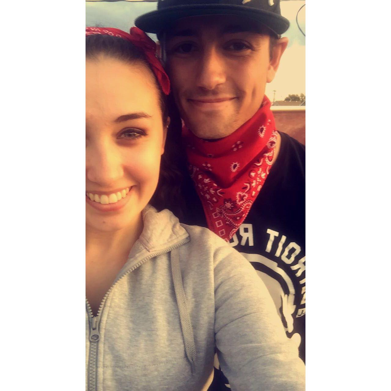 The first picture we ever took together at the DCFC soccer game