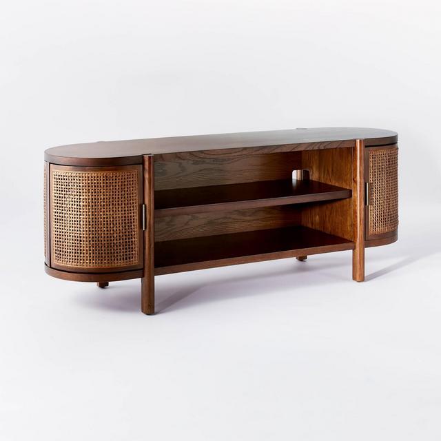 Portola Hills Caned Door TV Stand for TV's up to 60" Walnut - Threshold™ designed with Studio McGee