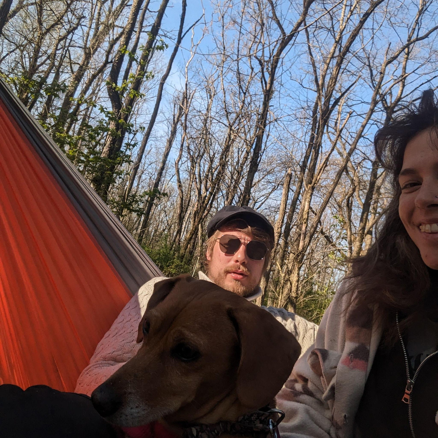 Ian, Emma & Pickles camping with Mark & Gaye for the eclipse!