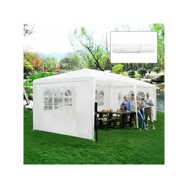 Costway 10'x20' Canopy Tent Heavy Duty Wedding Party Tent 4 Sidewalls W/Carry Bag