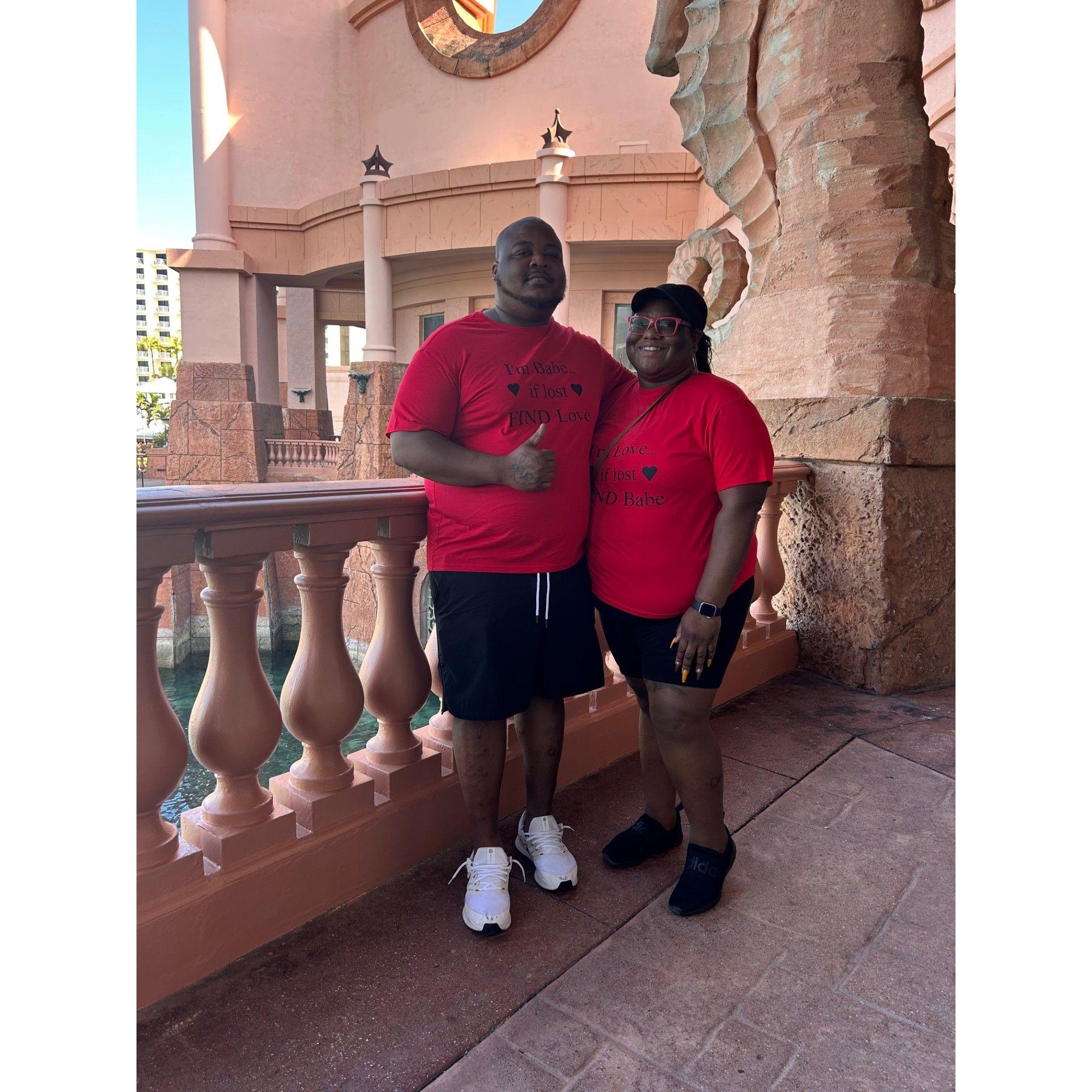 We took this picture at the Atlantis Hotel.