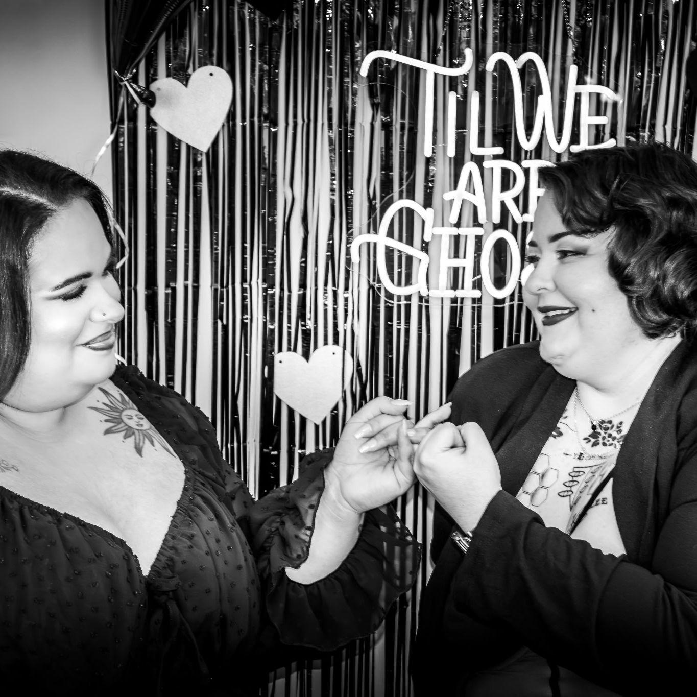 Engagement at our friend Jamie's tattoo parlor.