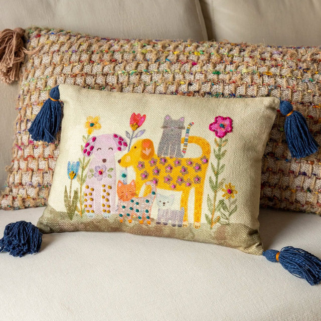Boho Cotton Tassel Pillow - Pets