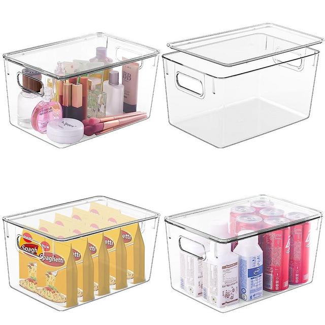  Vtopmart 8 Pack Food Storage Organizer Bins, Clear Plastic Bins  for Pantry, Kitchen, Fridge, Cabinet Organization and Storage, 4  Compartment Holder for Packets, Snacks, Pouches, Spice Packets: Home &  Kitchen