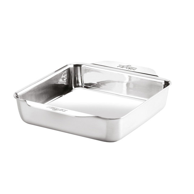 All-Clad 8"x 8" Stainless Steel Square Baking Pan, Tri-ply, Silver