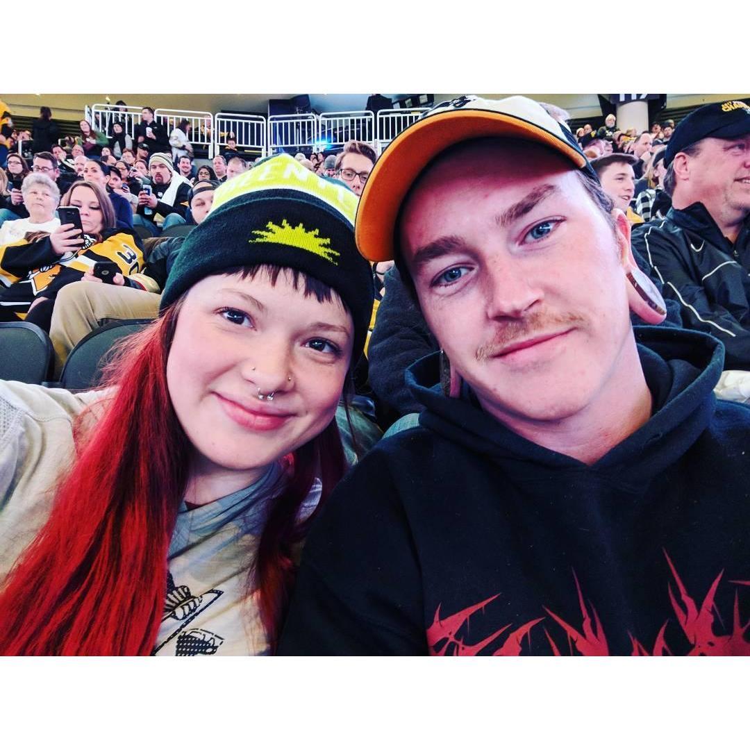 Pens game for Jake's birthday.
