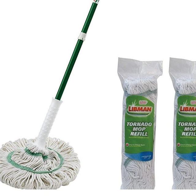 Libman Tornado Mop with 2 Extra Mop Refills