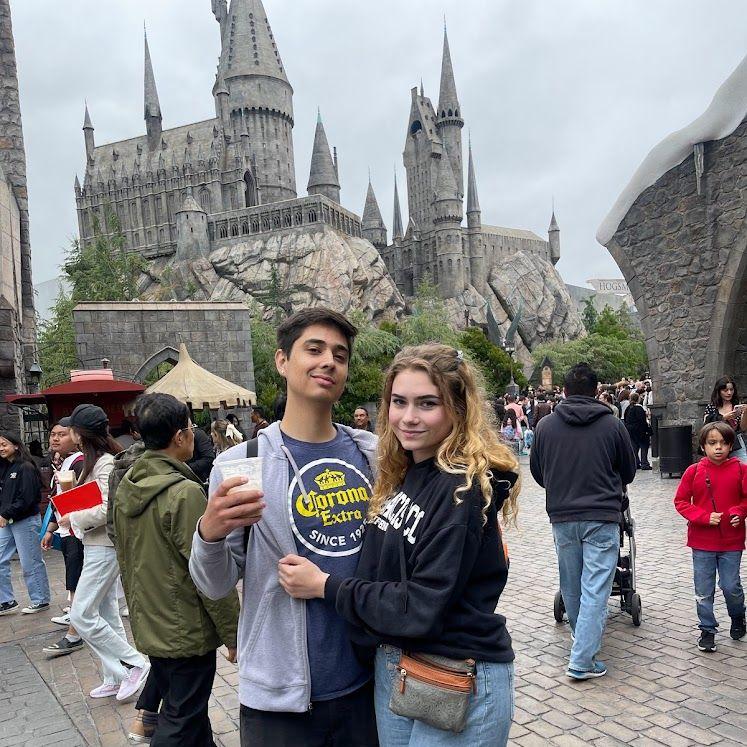 Harry Potter land @ Universal. Fun Fact: Lola had never seen the movies at this point.
