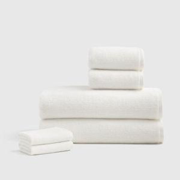 Turkish Ribbed Quick Dry Bath Sheet Bundle in White
