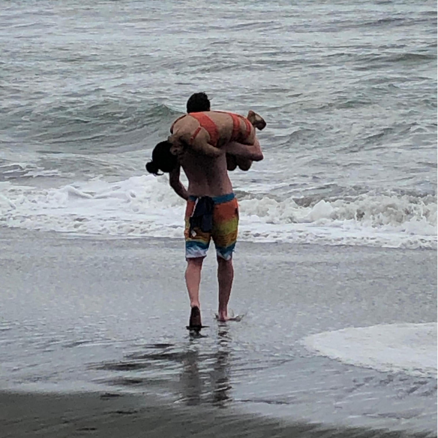 Tyler DUNKED me in the freezing cold waters of the Northen Pacific Ocean... SOO COLD.
In his defense, he jumped in after me.