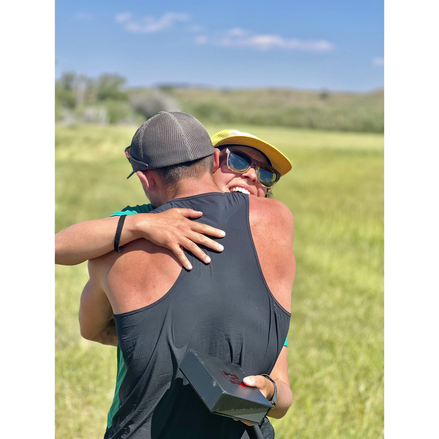 This picture was taken right after Spencer ran the last 8 miles with Jackie and they crossed the finish line at the Crazy Mountain 100 mile race