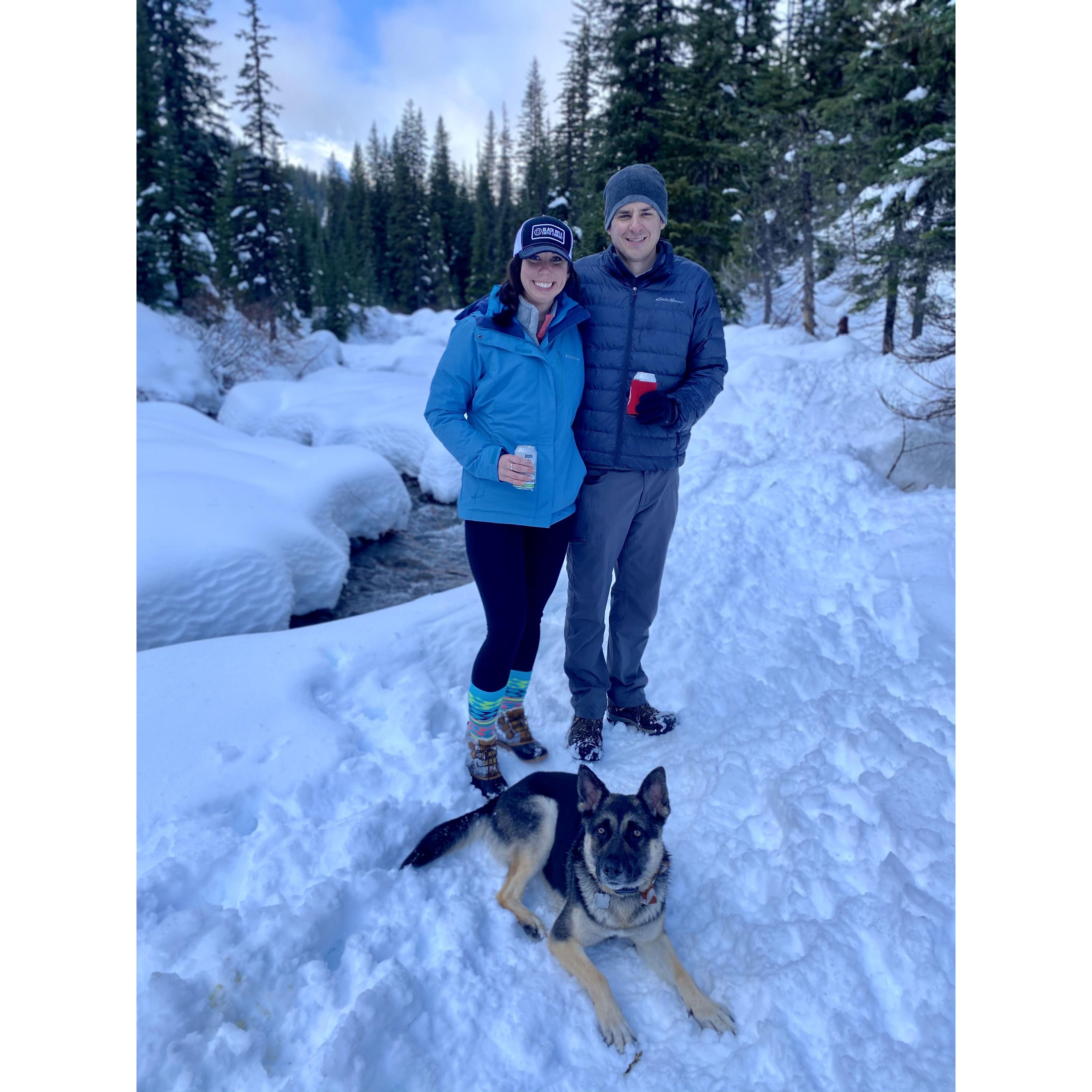 Winter hiking, so Atlas can enjoy the snow!