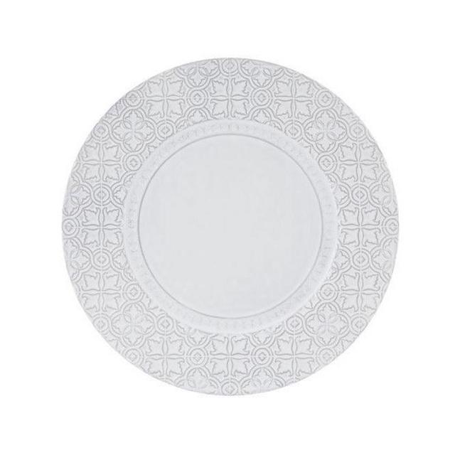 Bordallo Pinheiro Rua Nova Charger Plate in White Antique