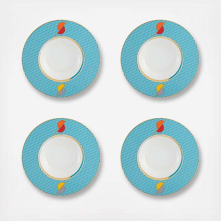 Vista Alegre, Futurismo Soup Plate, Set of 4 | Zola