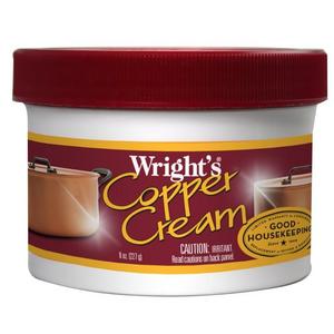 Weiman Products, LLC - Wright's Copper and Brass Cream Cleaner - 8 Ounce - Gently Cleans and Removes Tarnish Without Scratching