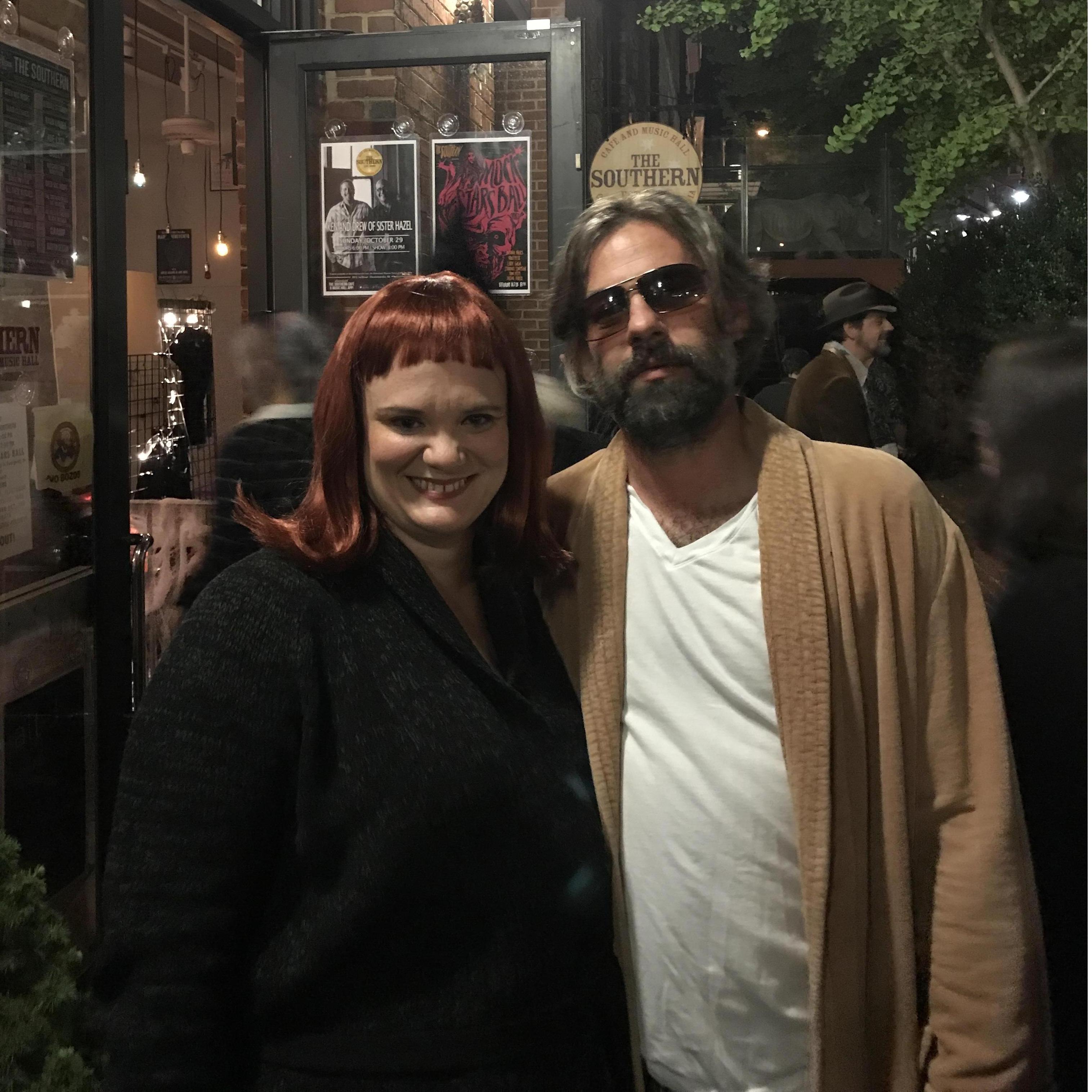 Dressed up as The Dude & Maude at Mockstars Ball in Charlottesville | Halloween 2017