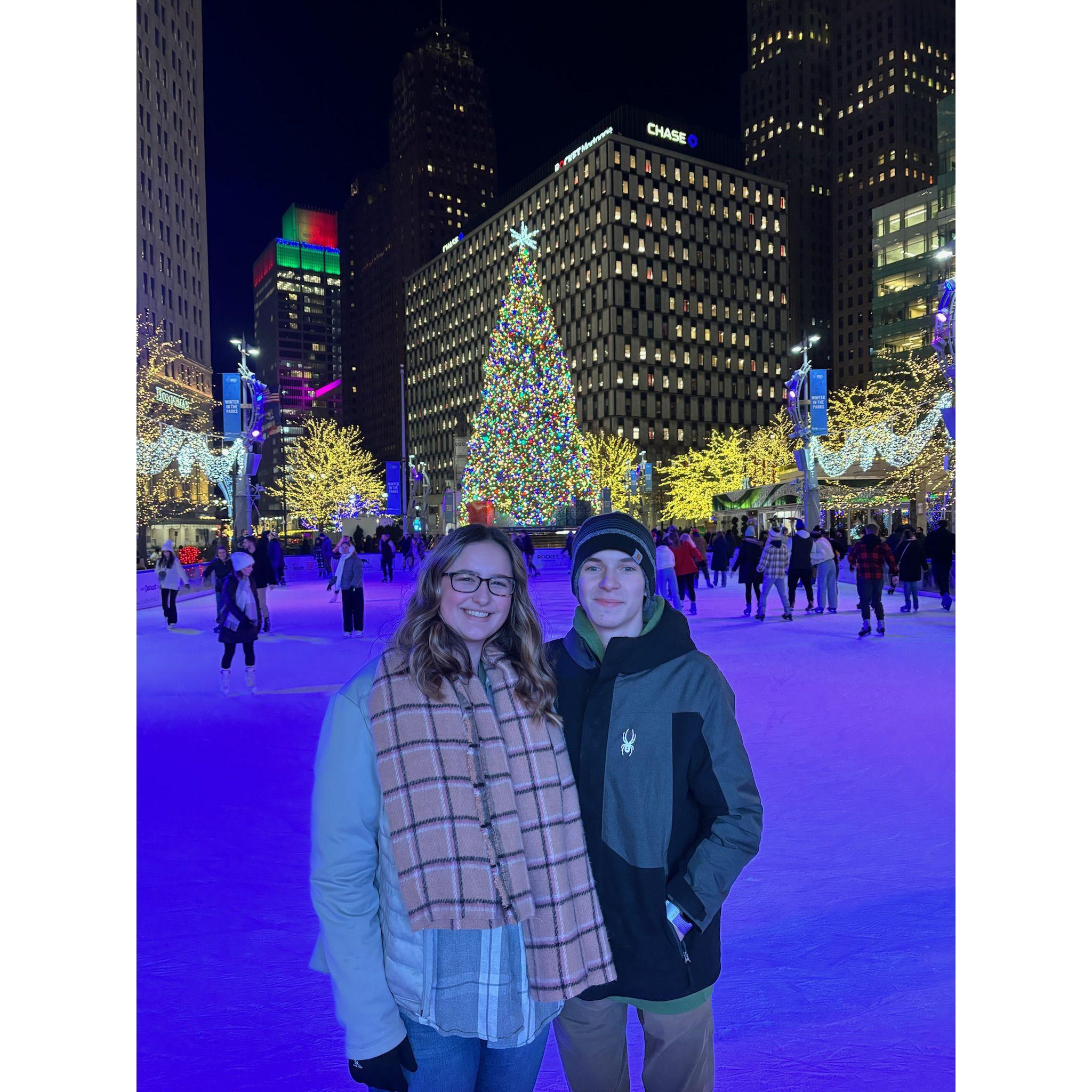Campus Martius ice skating