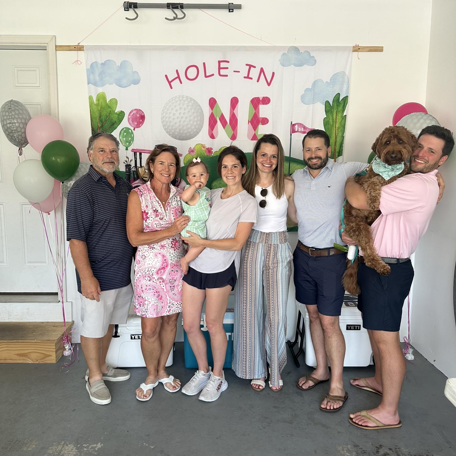 Mila’s first birthday with family.