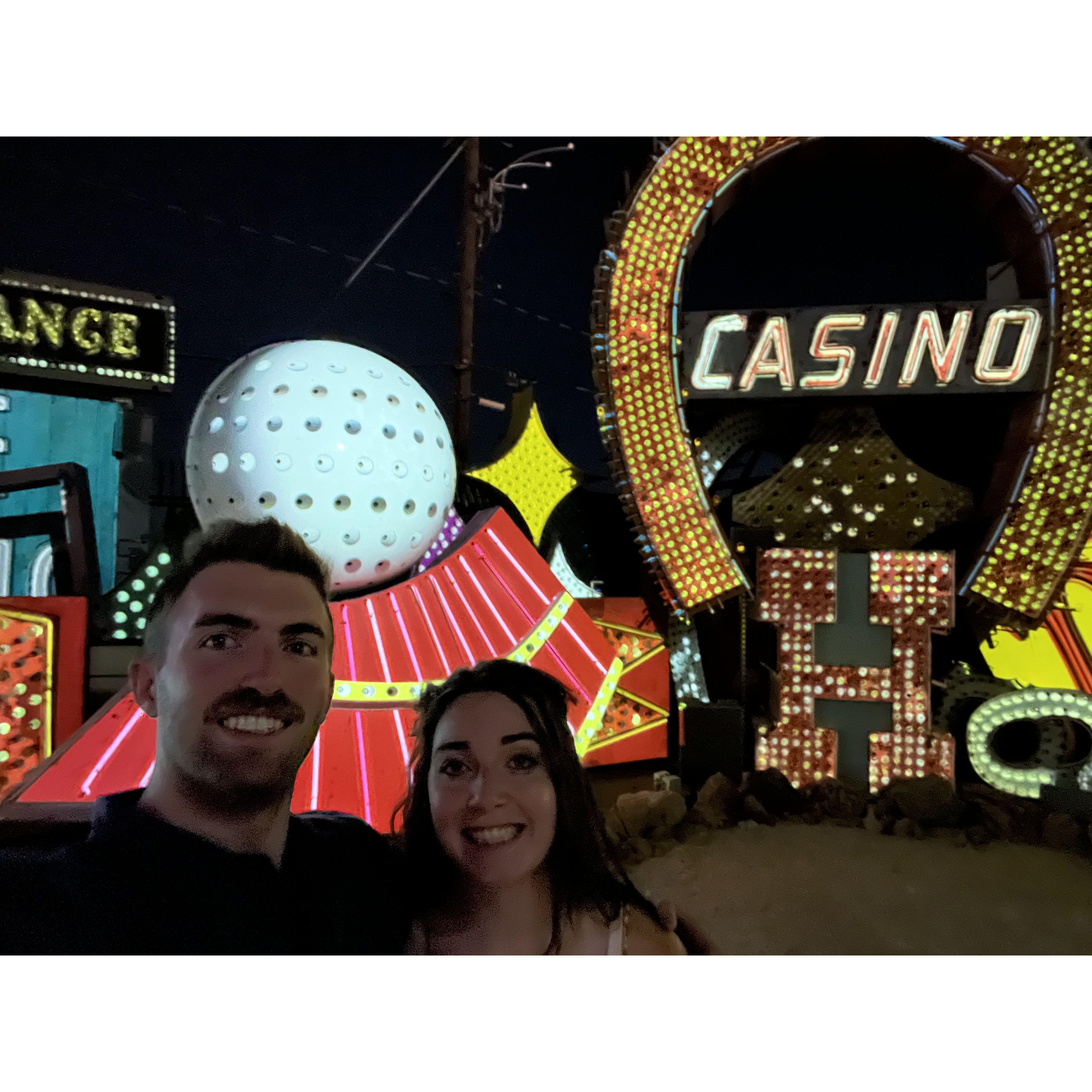 Vegas neon light’s museum (aka when Eliza thought he was going to propose)