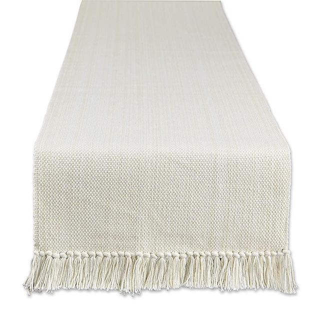 DII Varigated Tabletop Collection, Table Runner, 13x108, Off-White