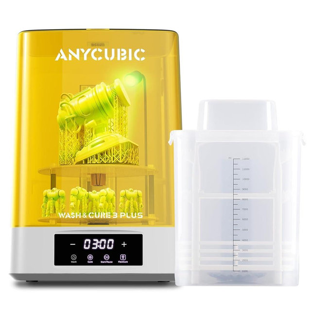 ANYCUBIC Wash and Cure 3 Plus Station, Size-Upgrade Wash Cure Machine with Gooseneck Light, Dual-Layer Design and IPA Saving, for Anycubic Photon Mono M5s M7 pro Saturn LCD/SLA/DLP 3D Printer