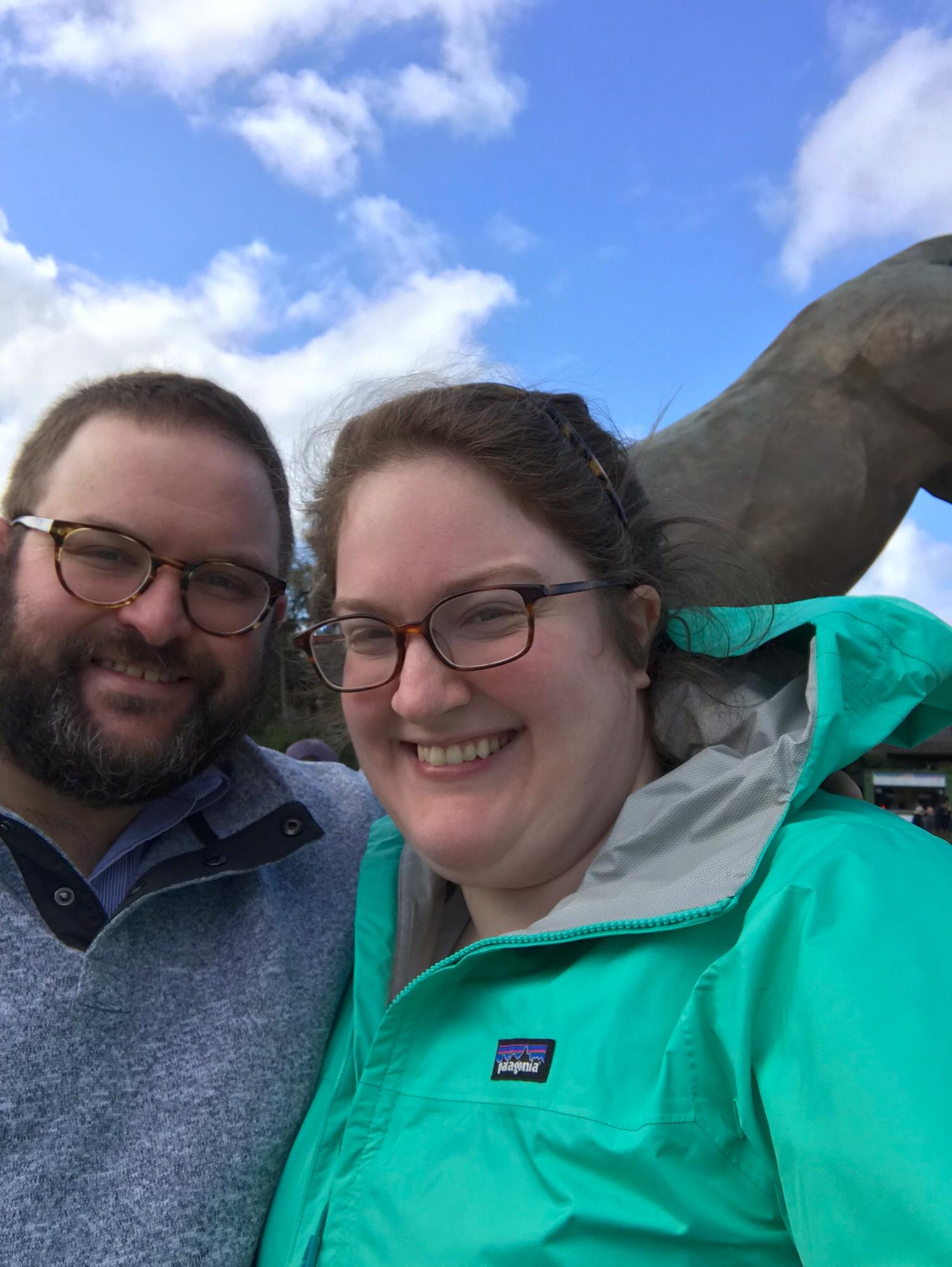 Jason and Megan at the San Diego Zoo during a conference for Megan.