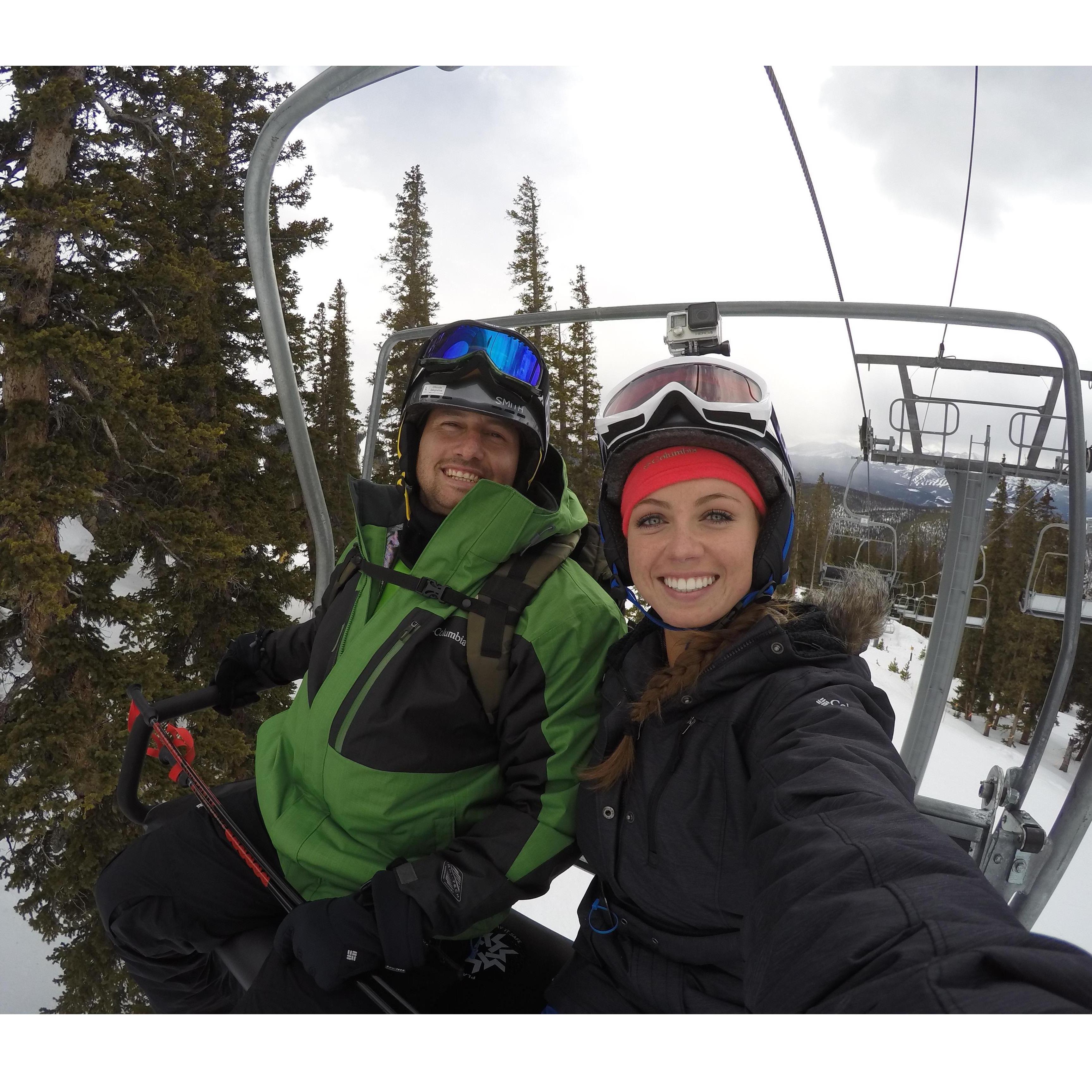 Keystone Colorado, March 2016, our first time skiing and snowboarding.