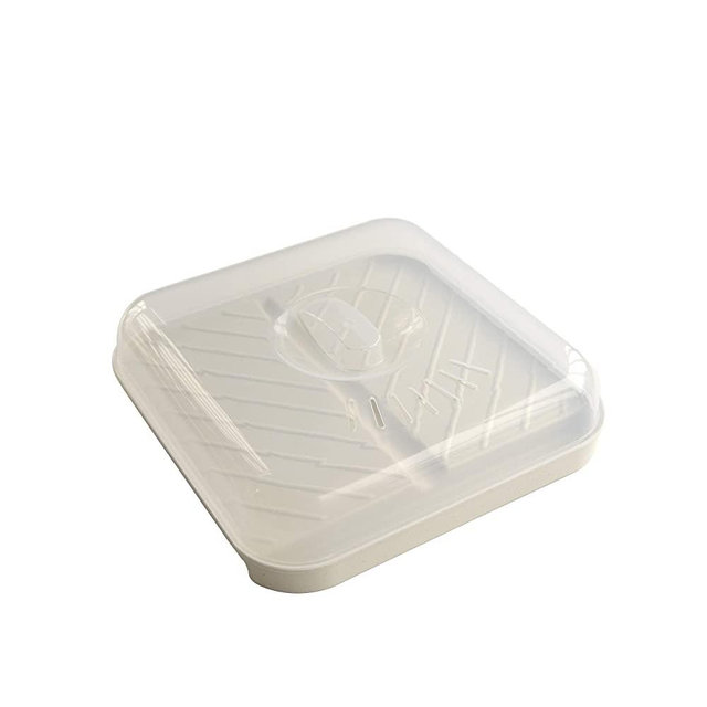 Nordic Ware Slanted Bacon and MeatTray, with Lid, White