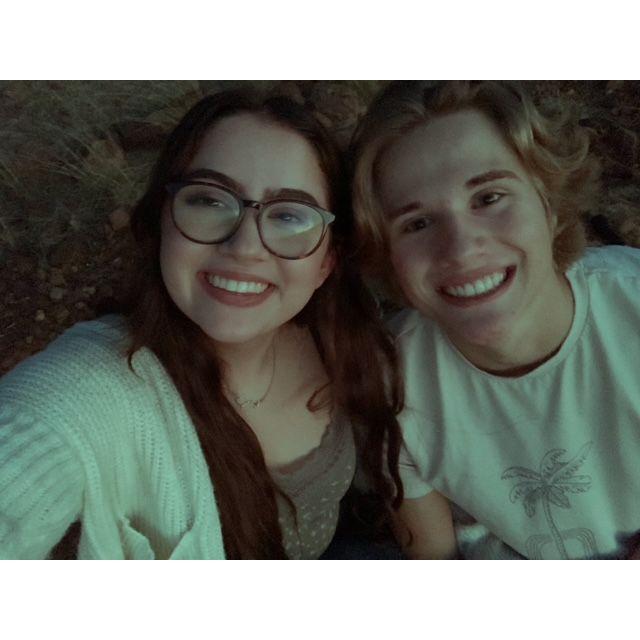 Lainee's 18th birthday being celebrated on Wyatt's property on their favorite rock that overlooks a beautiful sunset!