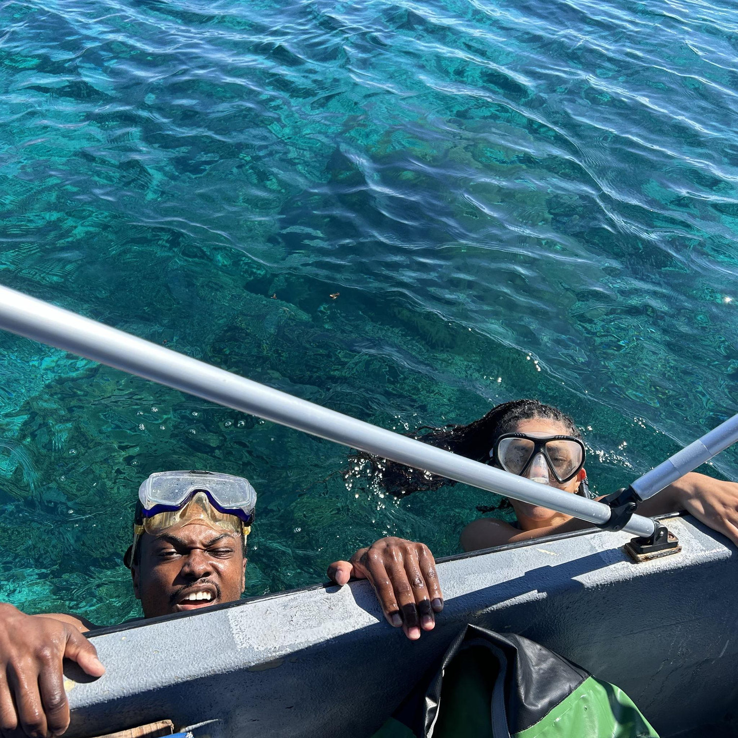 Snorkeling when Charlye came to visit Ryan while working on location in Fiji!