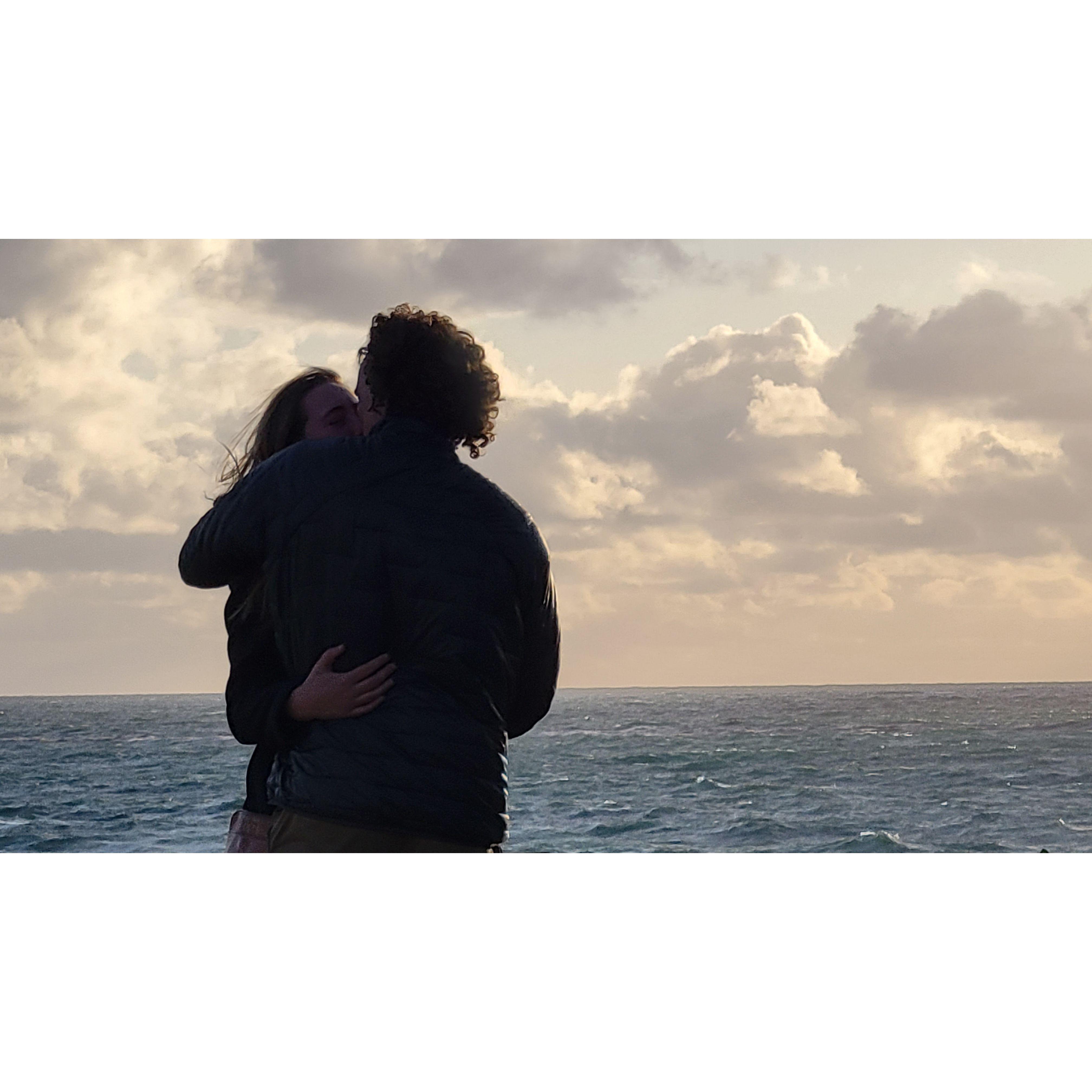 The moment after Eliza said "Yes!"