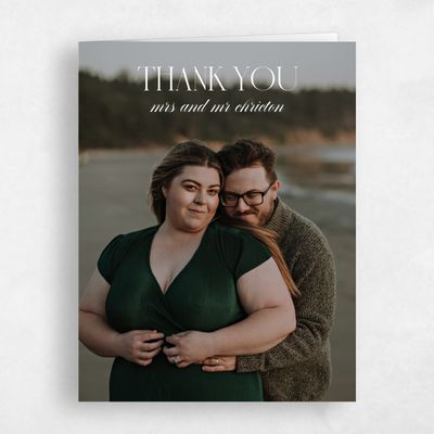 White Elegant Wedding Thank You - Milan Photo