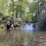 Swim under a waterfall!