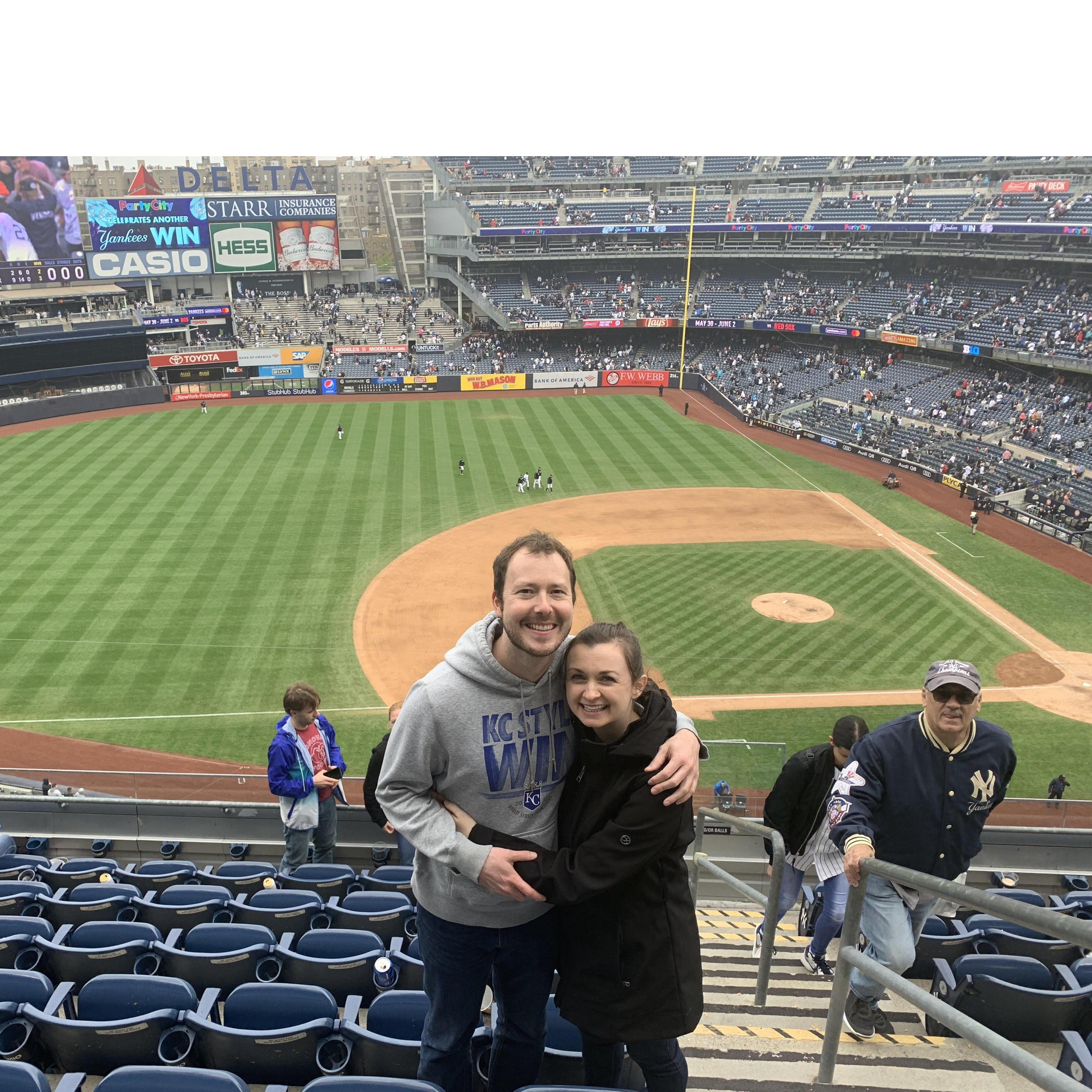 Alex took Scott to see the Royals play the Yankees at Yankee Stadium in the Bronx. The final score isn't important ;)
