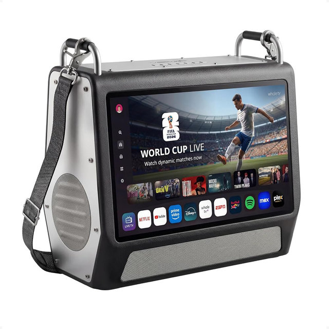 Viewzio, Portable TV 15.6 Inch 1080P Smart TV with 60W Speakers, Built-in 12+ Hrs Battery Powered Outdoor TV, Rechargeable Camping TV with ATSC Antenna, HDMI, WiFi, Android Apps for Camping, RV, Patio