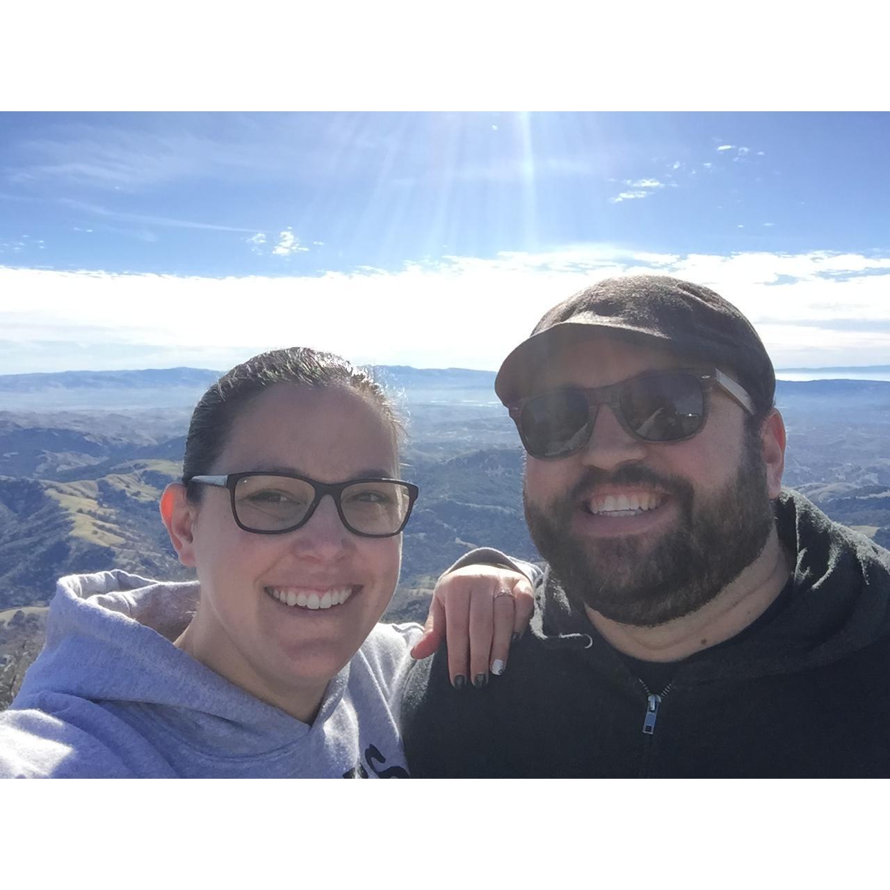 Mt. Diablo the weekend after we got engaged