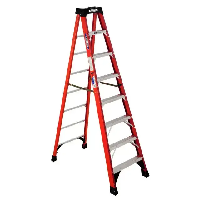 8 ft. Fiberglass Step Ladder (12 ft. Reach Height) with 300 lbs. Load Capacity Type IA Duty Rating