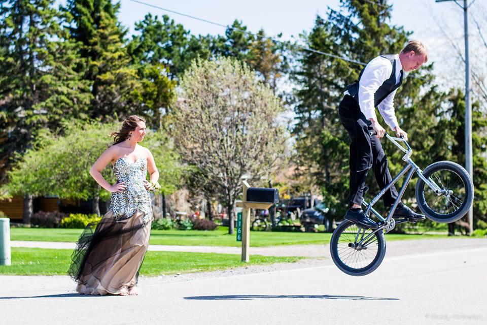 PROM! Alex was and still is always on a bike