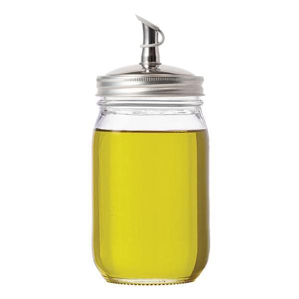 Jarware 82684 Stainless Steel Oil Cruet Lid, Regular Mouth