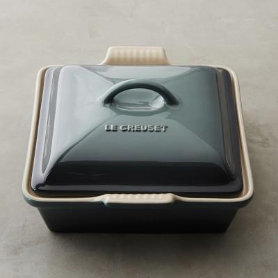 Le Creuset Stoneware Shallow Square Covered Baker, Ocean