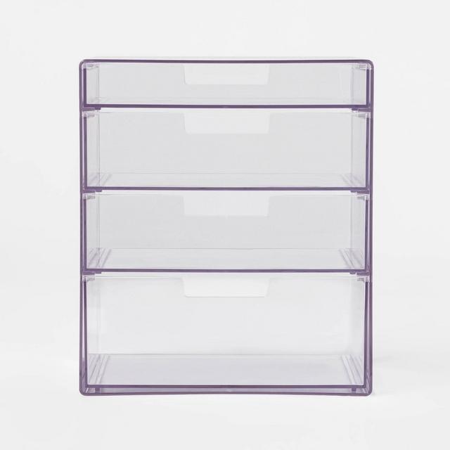 4 Drawer Stackable Countertop Organizer Clear - Made By Design™