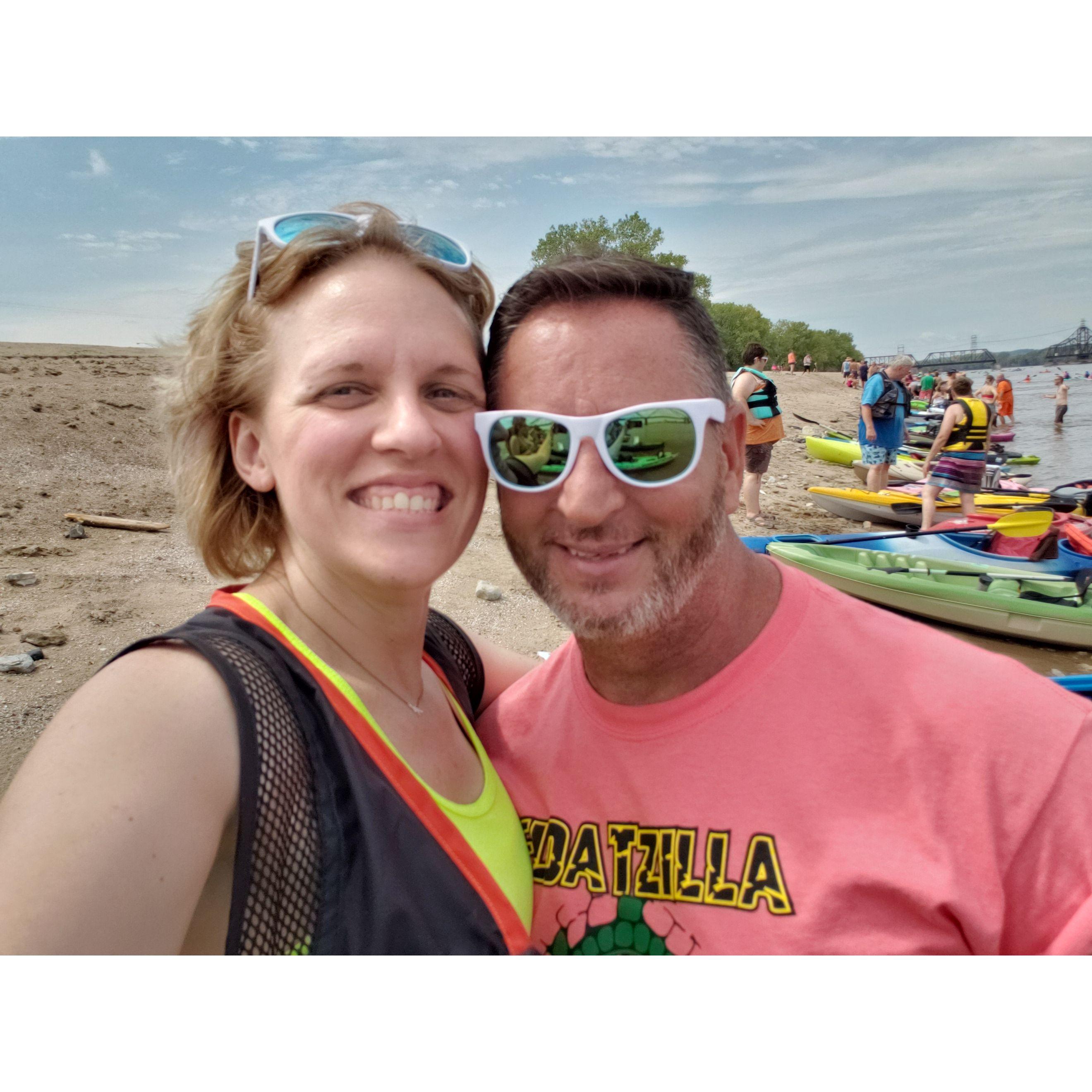 Floatzilla on the Mississippi River - August 2019.