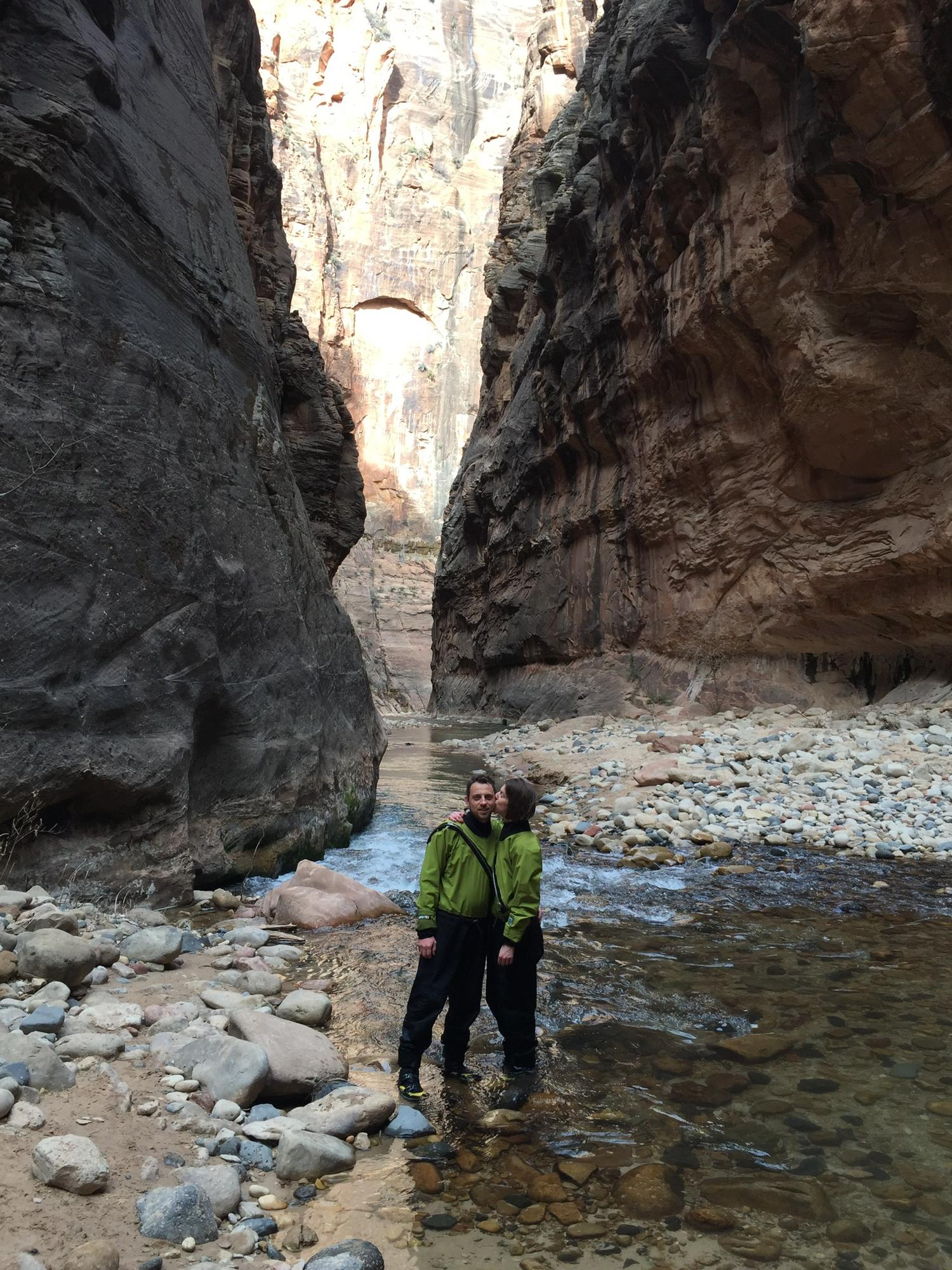 Zion National Park in Feb 2015, where we met up for the weekend after not seeing each other for years.